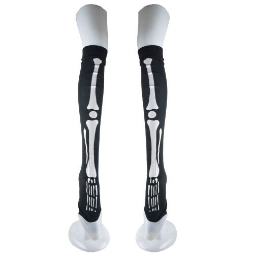 Skeleton Over The Knees Polyester Socks Halloween Skeleton Par