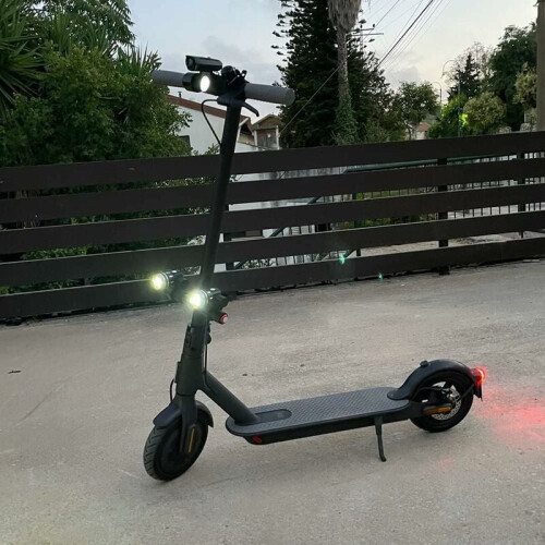 ComCompatible withtable Handle Electric Scooter Headlights, Super Waterproof Compatible with Broad Compatibility, Adjustable Height Ensuring 2
