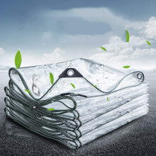Heavy Duty Clear PVC Tarpaulin 0.3mm Transparent Waterproof Tarp with Reinforced Eyelets for Patio or Balcony (1x5m)
