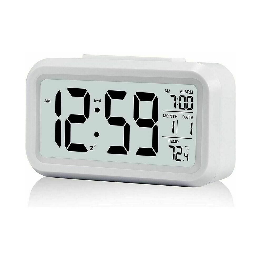 Night Digital Alarm Clock, Rechargeable Battery Operated, Smart Quiet Operation, 12/24H Display, Snooze Function For Easy Wakin Light 3545974776225