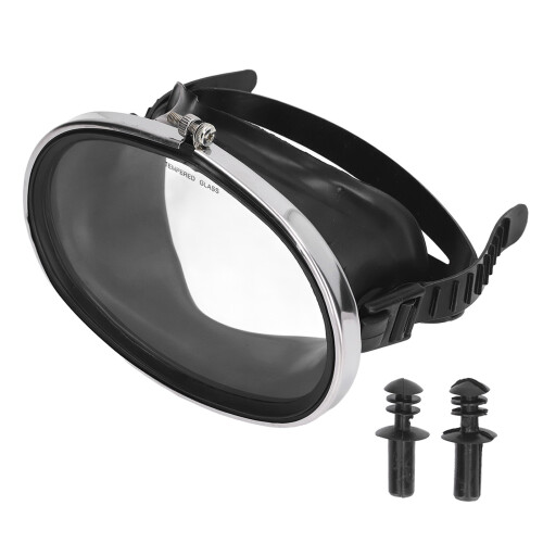 Diving Goggles, Bold and Attractive Black Appearance Compatible with Easy Identification, ComCompatible withtable Wear Suitable Compatible w 1