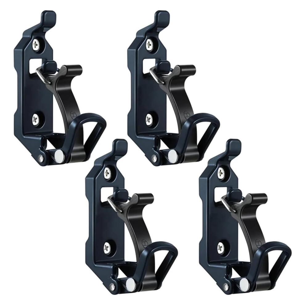 Shovel Mount Roof Rack Quick Release Clamp With Metal Rubber Brackets, Secure Tool Holder Kit Black 9330225327592