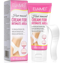 Hair Removal Cream, Intimate Painless Hair Remover for Sensitive Skin - Depilatory Cream for Private Areas, Pubic, Body, and Underarms, 60g