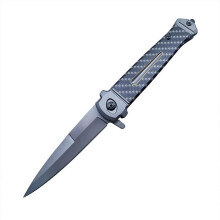 Folding Pocket Knife Stainless Steel Blade Carbon Fiber Handle for Camping Hunting Hiking Outdoor