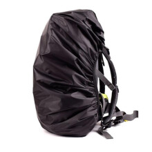 Waterproof Backpack Cover with PU Coating and Adjustable Buckle for Hiking, Camping and Travel Black