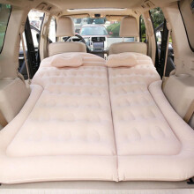 Car Air Mattress with Builtin Pillow, Waterproof Inflatable Car Bed for Back Seat SUV Travel Camping (Beige/B)
