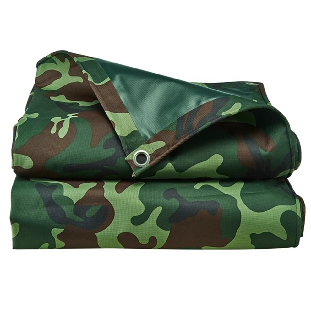 Heavy Duty Waterproof Tarpaulin Camouflage Oxford Canvas Tarp With Eyelets For Camping Garden Furniture 1X1.5m 9351714477055