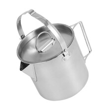 Camping Kettle Stainless Steel Coffee Pot for Fast Heat Transfer Hiking and Picnic Use Durable Build