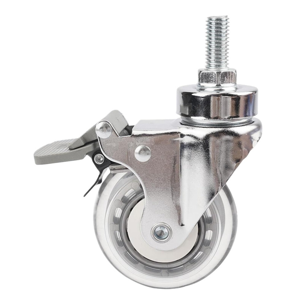 3 Inch Pu Caster Wheel With Brake, Silent Swivel Design, Wearresistant For Furniture And Office Chair 9771547853701