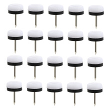 40pcs Furniture Floor Protectors Nailon Chair Leg Glides for Hardwood Vinyl Floors Scratch and Noise Reduction