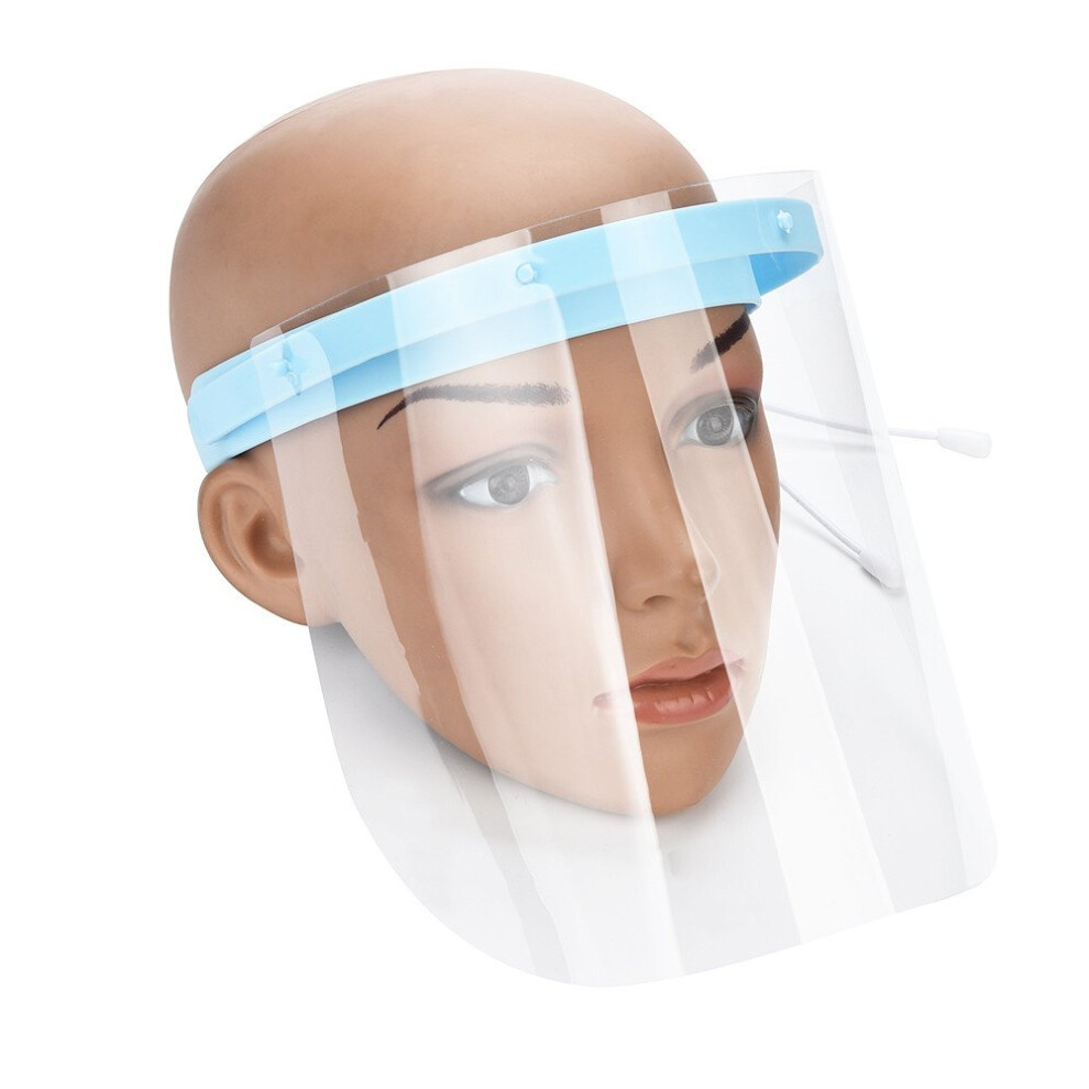 10 Pack Blue Face Shield For Work, Full Face Protection Visor With Antisplash Design And Clear Vision 9330225328223