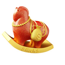 2026 Chinese New Year Horse Figurines Resin Chinese-red gold