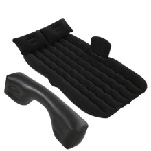 Car Air Mattress for SUV Camping, Comfortable Leakproof Inflatable Bed with Flocked PVC, Fast Inflation, Black Size 1