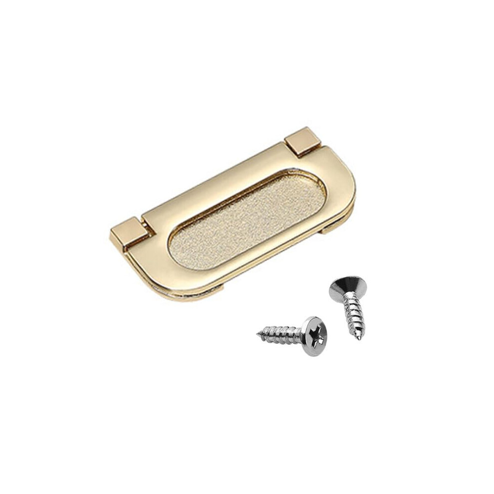 Modern Gold Flush Ring Pull Handle 2.5 Inch Zinc Alloy Recessed Cabinet Pull For Kitchen Furniture 9073542997504