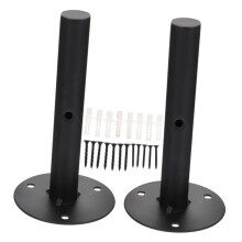 2pcs Industrial Shelf Brackets Heavy Duty Black Iron Wall Supports Rustic Design for Kitchen Bathroom