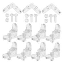 15pcs Clear Acrylic Corner Brackets Invisible Corner Support for Display Boxes and DIY Crafts