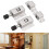2 Pcs Stainless Steel Door Lock Set, Spring Loaded Bolt with Automatic Spring Lock, Rustproof Anti Theft Security Latch 3