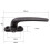 White LeftHanded UPVC Locking Window Handle with Key for Double Glazing, ChildSafe Push Button Release 5