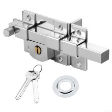 Door Latch Lock with AntiTheft Core, RustResistant Rim Deadbolt for Wooden or Iron Garden Gate (2008CR Right)