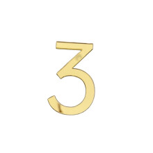 3D Mirror Gold House Numbers Plaque, Self Adhesive Scratch‑Resistant Door Number Sign for Home Apartment