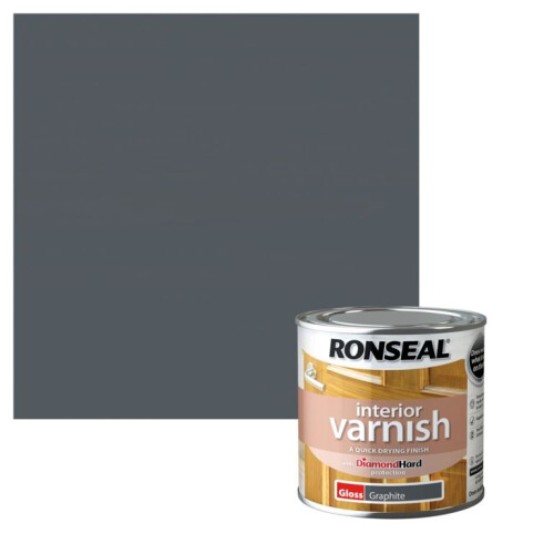 Ronseal Ronseal - Interior Varnish Gloss 250ml - Graphite