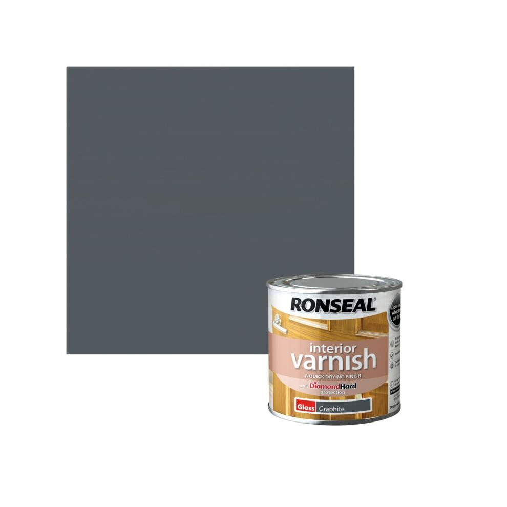 Ronseal - Interior Varnish Gloss 250Ml - Graphite 5010214894253