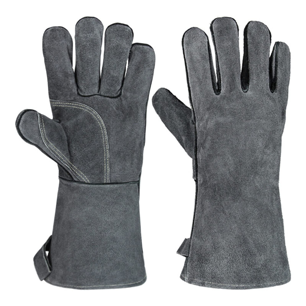 Leather Welding Gloves Heat Resistant With Extended 35Cm Cuff For Metalwork And Industrial Safety 9771547854456