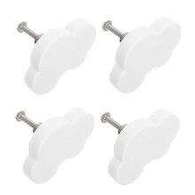 4pcs Modern Cartoon Cabinet Door Knobs and Drawer Pull Handles with Durable Zinc Alloy and Rubber Grip