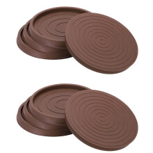 4 Inch Rubber Furniture Pads 8 Pack Non Slip Furniture Coasters for Bed Couch Floor Protection Brown