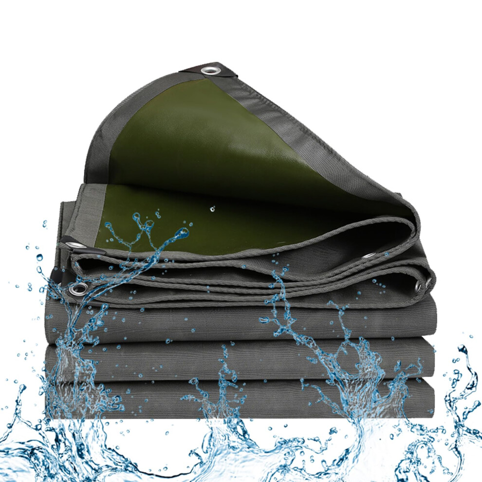 Waterproof Tarpaulin With Grommets 11X13ft, Heavy Duty Outdoor Tarp Cover, Reinforced Edge, AllâWeather Protection 9351714478038