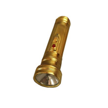 Vintage Flashlight Retro Torch with Warm Yellow Light, Durable Metal Body for Camping and Home