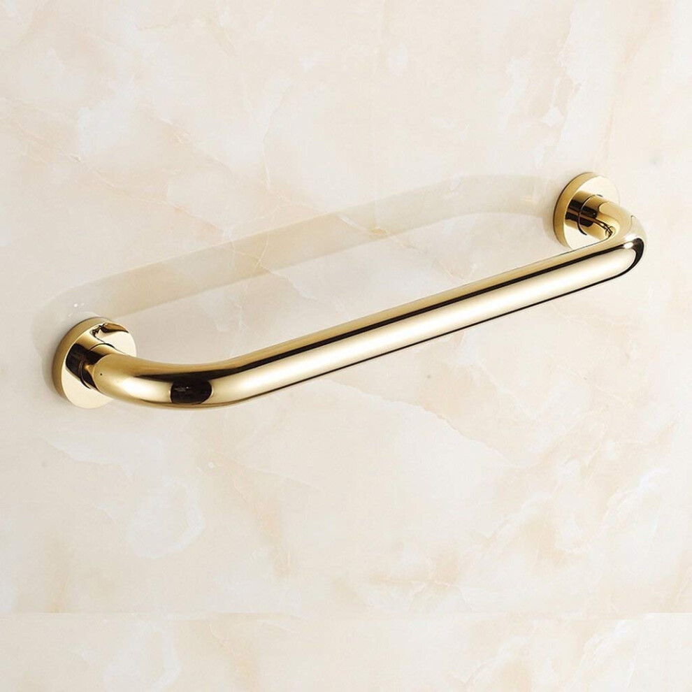 Gold Bathroom Grab Bar 37Cm Wall Mounted Non Slip Support Rail With Dual Purpose Towel Bar For Shower And Toilet