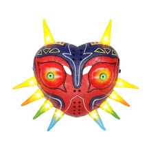 LED Halloween Cosplay Mask with Adjustable Fit PU Durable Realistic Anime Design