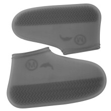 Reusable Silicone Waterproof Shoe Covers for Rain, NonSlip Shoe Protectors for Men Women Size M Black