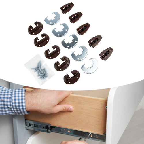 Drawer Slides Set with Easy Installation, Smooth Glide Motion, RustResistant Design, 5 Sets for Nightstand 1