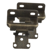Brushed Nickel Self Closing Cabinet Door Hinges 2pcs Semi Concealed Heavy Duty Smooth Quiet Closing