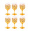 6Pcs Metal Wine Glass Set - Rounded Mouth Stemmed 2