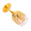 6Pcs Metal Wine Glass Set - Rounded Mouth Stemmed 11