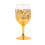 6Pcs Metal Wine Glass Set - Rounded Mouth Stemmed 13