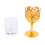 6Pcs Metal Wine Glass Set - Rounded Mouth Stemmed 14