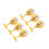 6Pcs Metal Wine Glass Set - Rounded Mouth Stemmed 16
