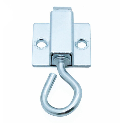 Gate Latch Lock, Spring Loaded Pull Ring Lock for Automatic Sliding Gates and Cabinets, Durable Metal Alloy 1