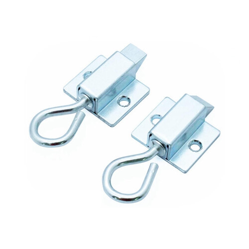 Gate Latch Lock, Spring Loaded Pull Ring Lock for Automatic Sliding Gates and Cabinets, Durable Metal Alloy 2