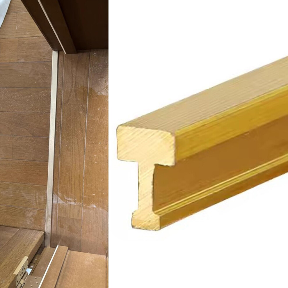 Brushed Brass Floor Transition Strip Tshaped Threshold Trim For Laminate To Tile, 4X6mm Durable Decorative Finish 9771547855033