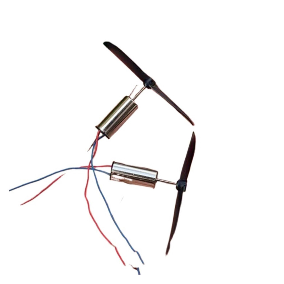 2Pcs 7X16mm 54000Rpm Coreless Dc Motor Set With Propellers For Micro Rc Drone Quadcopter 9351714478632