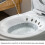 Folding Toilet Sitz Bath Grey PP/TPR, Perineum 3