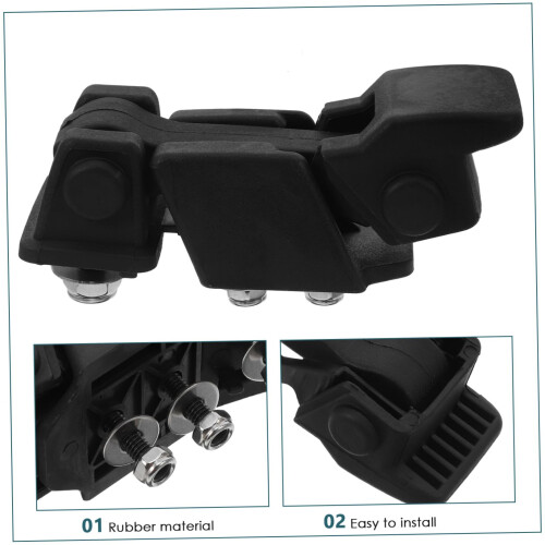 Truck Toolbox Latch Replacement with Durable Spring and Rubber Buckle, Quick Install Dustproof Design 2