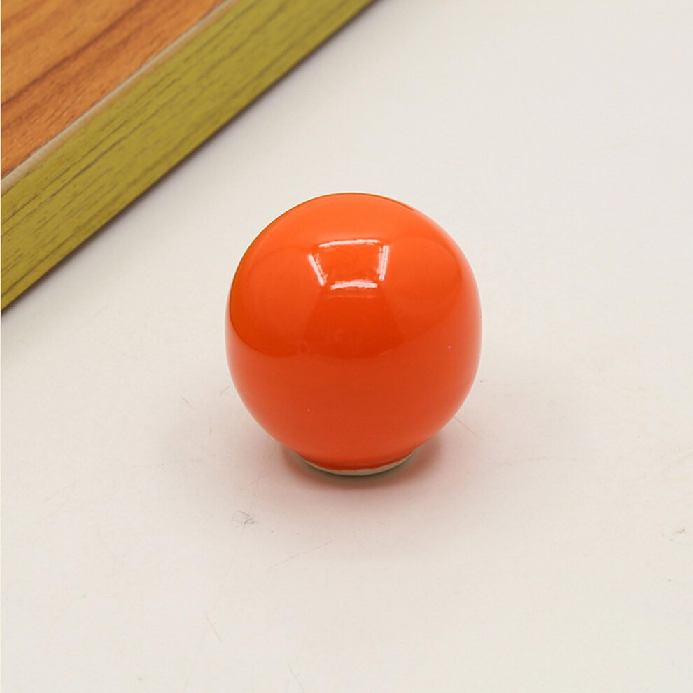 Round Colorful Ceramic Drawer Knobs, Single Hole Cabinet Handles With Screws For Dresser Cupboard 33Mm 9073542999010