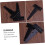 6pcs Heavy Duty T Strap Hinge Black Rustproof Gate Hinges for Barn Doors Outdoor Use 3