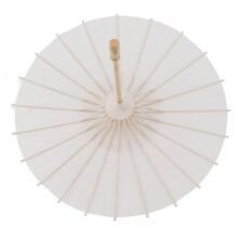 Kids Paper Parasol 40cm Bamboo & Paper Chinese Style White DIY Decor